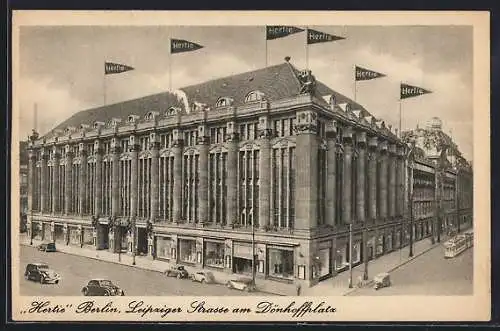 AK Berlin, Kaufhaus Hertie, Leipziger Strasse am Dönhoffplatz