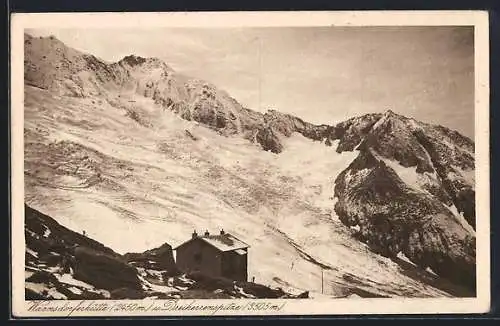 AK Warnsdorferhütte, Partie mit Dreiherrenspitze