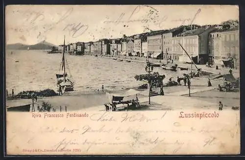 AK Lussinpiccolo, Riva Francesco Ferdinando, um 1900