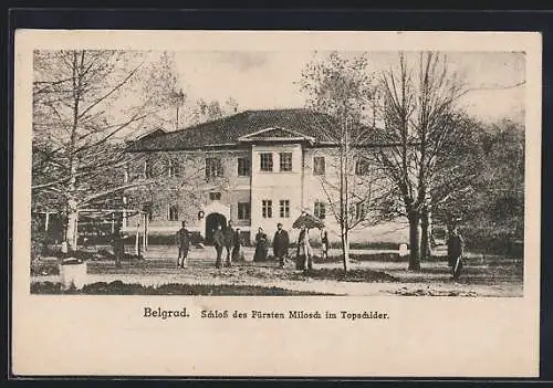 AK Belgrad, Schloss d. Fürsten Milosch