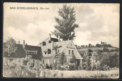 AK Bad Schallerbach /Ob.-Öst., Gasthaus mit Garten