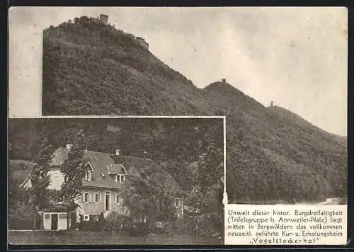 AK Albersweiler, Kur- und Erholungsheim Vogelstockerhof, Trifelsgruppe b. Annweiler-Pfalz