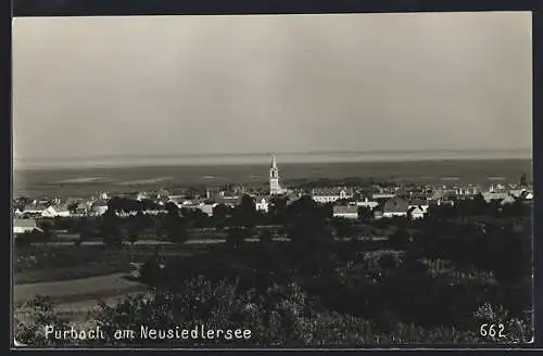 AK Purbach am Neusiedlersee, Blick zum See hin