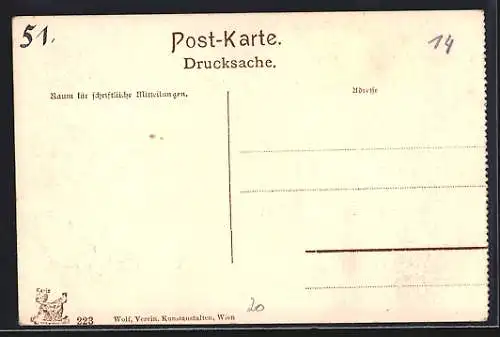 AK Wien, Praterstern mit Tegetthoff-Denkmal, Strassenpartie