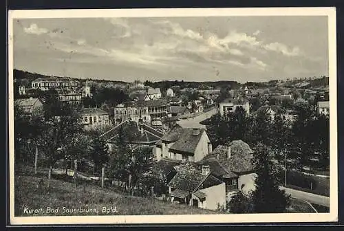 AK Bad Sauerbrunn /Burgenland, Ortsansicht aus der Vogelschau