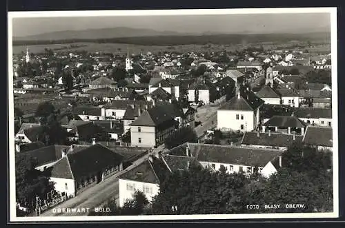 AK Oberwart, Blick über die Dächer der Stadt