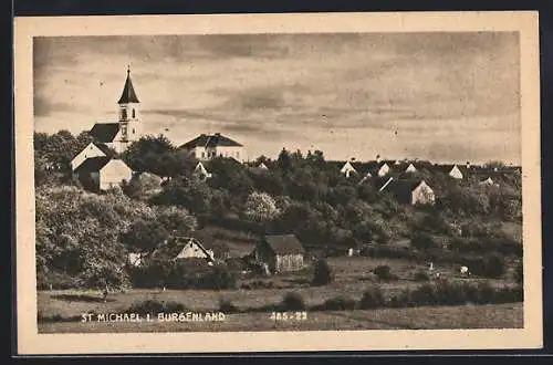 AK St. Michael i. Burgenland, Ortsansicht mit Kirche