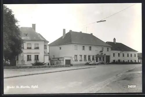 AK St. Martin, Strassenpartie mit Gasthof Muschitz