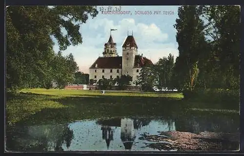 AK Ebreichsdorf, Schloss mit Teich