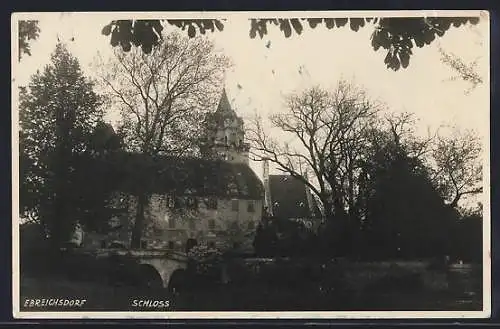 AK Ebreichsdorf, Schloss, Panorama mit Brücke