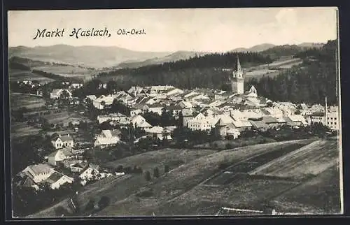 AK Haslach /Ob.-Oest., Ortsansicht aus der Vogelschau