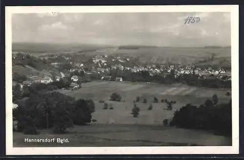 AK Hannersdorf /Bgld., Ortsansicht aus der Vogelschau