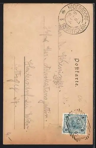 Künstler-AK Philipp + Kramer, Linz, Blick auf Linz von der Pöstlingbergbahn