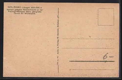 AK Holzhau /Erzgeb., Ortseingang von der Landstrasse aus