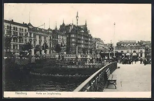 AK Hamburg-Neustadt, Partie am Jungfernstieg