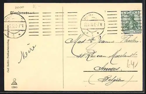 AK Hamburg-Blankenese, Teilansicht mit Cafe Elbschloss