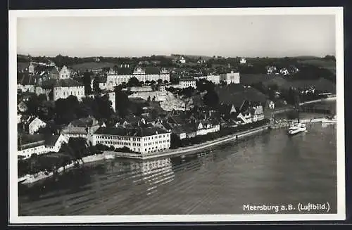 AK Meersburg a. B., Teilansicht, Fliegeraufnahme