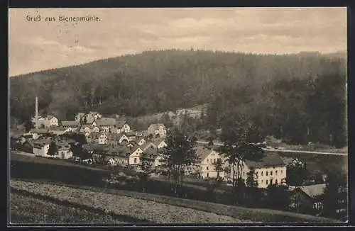 AK Bienenmühle, Totalansicht vom Berg aus