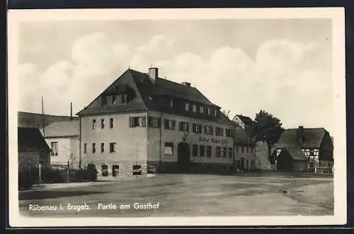 AK Rübenau, Partie am Gasthof