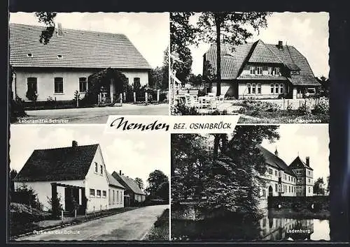 AK Nemden /Osnabrück, Lebensmittel Schweer, Schule und Hof Wegmann