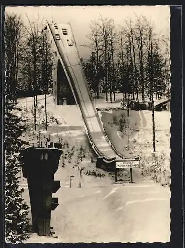 AK Klingenthal /Sa., Neuerbaute Grosse Aschberg-Schanze