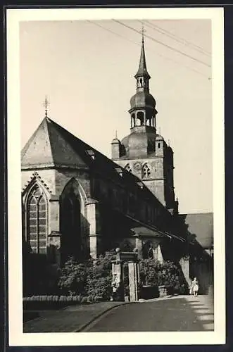 Foto-AK Tholey, Strasse an der Kirche