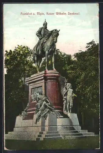 AK Frankfurt a. Main, Blick aufs Kaiser Wilhelm Denkmal