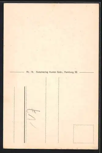 AK Hamburg-Harburg, Waldweg i. d. Hanke