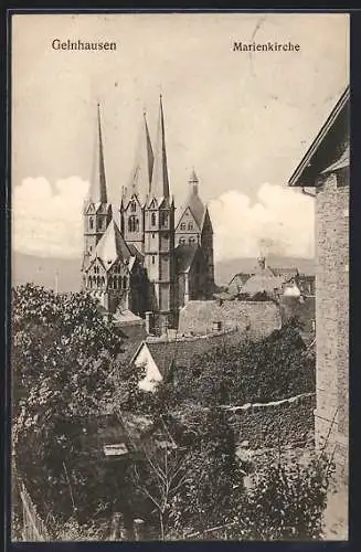 AK Gelnhausen, Blick zur Marienkirche