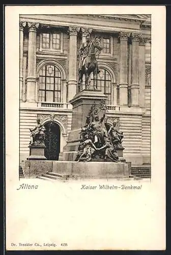 AK Hamburg-Altona, Blick auf das Kaiser-Wilhelm-Denkmal