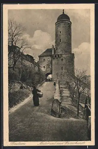 AK Bautzen i. Sa., Neutor und neue Wasserkunst