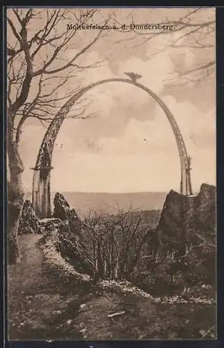 AK Donnersberg / Königsstuhl, Adlerbogen auf dem Moltkefelsen