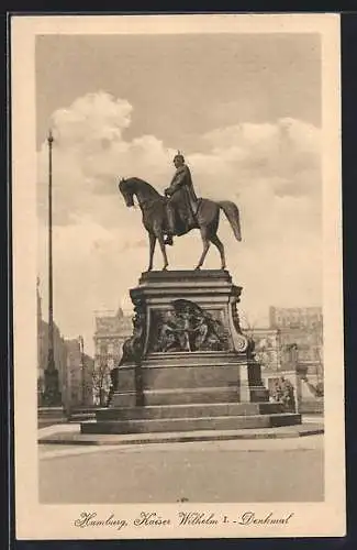 AK Hamburg, Kaiser Wilhelm I.-Denkmal