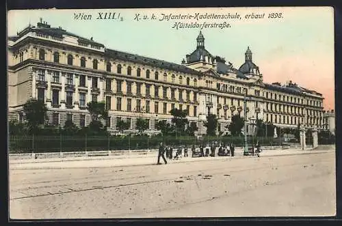 AK Wien, Breitensee, K. u. k. Infanterie-Kadettenschule, Hütteldorferstrasse, erbaut 1898