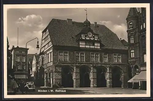 AK Minden i. W., am Rathaus