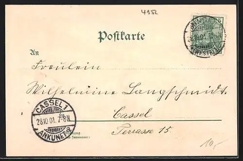 AK Porta Westfalica, Totalansicht, Kaiser-Wilhelm-Denkmal, Um 1900