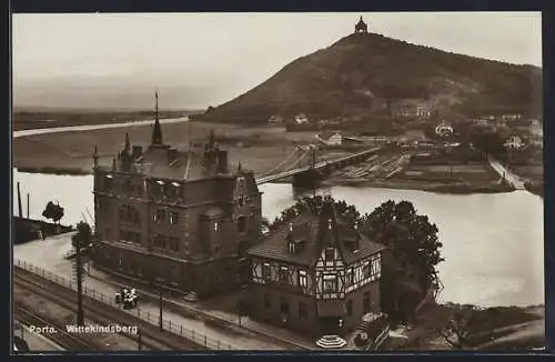 AK Porta Westfalica, Brücke hin zum Wittekindsberg