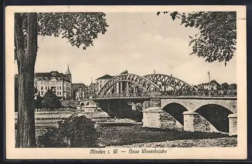 AK Minden i. W., Neue Weserbrücke