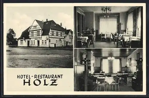 AK Bünde i. Westf., Hotel-Restaurant Holz, Innenansichten