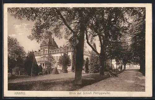 AK Hanau, Blick auf Schloss Philippsruhe