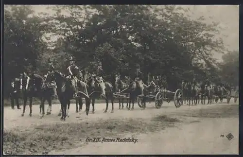 AK Wien, Kaiserhuldigungs-Festzug, Gr. XIX. Armee Radetzky