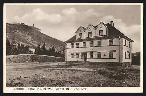 AK Hausberge, Jugendherberge Porta Westfalica, Architekt B. D. A. Loth. Gürtler