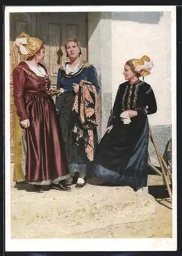 AK Kärtner Tracht, Oberdrauburg, Frauen in Sonntagstracht
