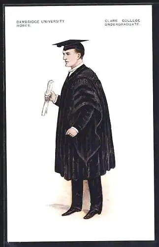 AK Cambridge University Robes, Clare College Undergraduate, Akademische Kleidung