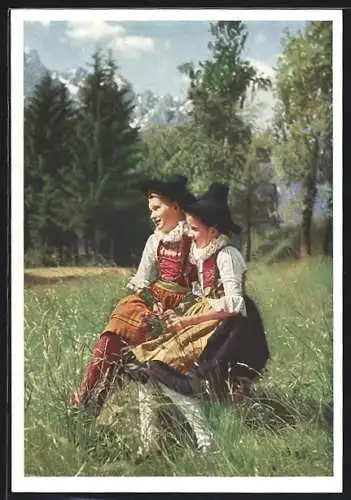 AK Kinder in Alt Lienzer Tracht