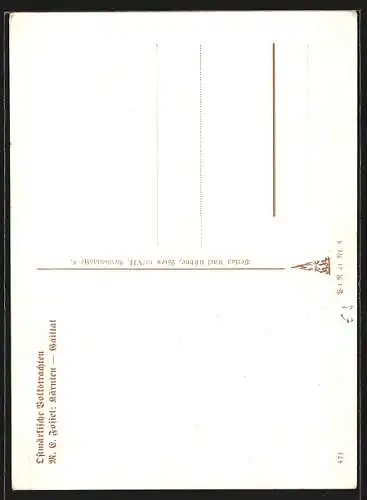 Künstler-AK Trachten aus Gailtal, Kärnten