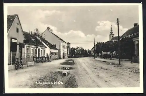 AK Schönkirchen, Strassenpartie im Ort