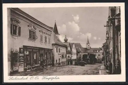 AK Sarleinsbach, Hauptplatz mit Laden