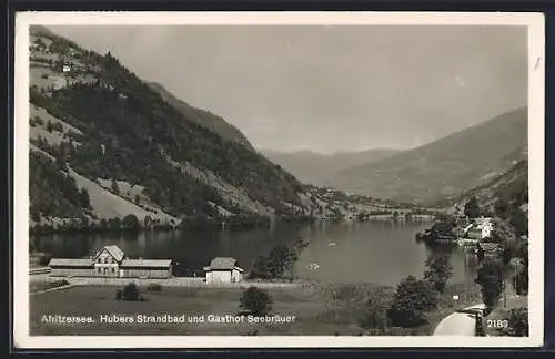 AK Afritzersee, Hubers Strandbad & Gasthaus Seebräuer