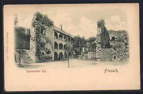 AK Friesach, Romanischer Hof mit Ruinen